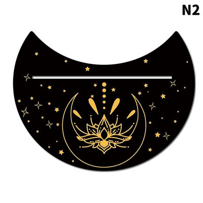 Drveni stalak za kartice za tarot pravokutni stalak za oltar u obliku mjeseca, drveni zaslon za alate za proricanje vještica Dekoracija Wiccan ploče