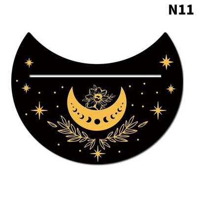 Drveni stalak za kartice za tarot pravokutni stalak za oltar u obliku mjeseca, drveni zaslon za alate za proricanje vještica Dekoracija Wiccan ploče