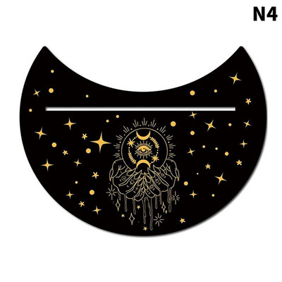 Drveni stalak za kartice za tarot pravokutni stalak za oltar u obliku mjeseca, drveni zaslon za alate za proricanje vještica Dekoracija Wiccan ploče