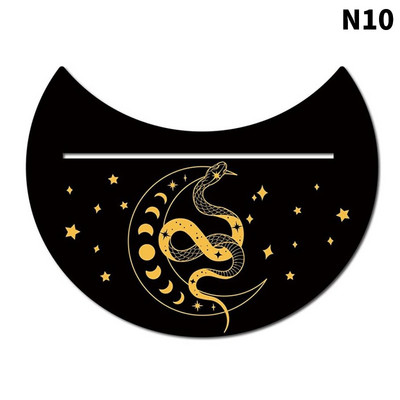 Drveni stalak za kartice za tarot pravokutni stalak za oltar u obliku mjeseca, drveni zaslon za alate za proricanje vještica Dekoracija Wiccan ploče