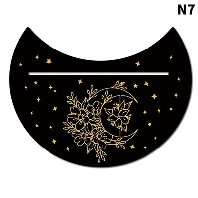 Drveni stalak za kartice za tarot pravokutni stalak za oltar u obliku mjeseca, drveni zaslon za alate za proricanje vještica Dekoracija Wiccan ploče