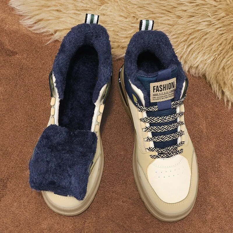Ανδρικά παπούτσια εργασίας βρετανικού στυλ 2024 Νέες τάσεις φθινοπωρινής χειμερινής μόδας Λούτρινα αθλητικά παπούτσια ελεύθερου χρόνου Αντιολισθητικά ανθεκτικά στη φθορά