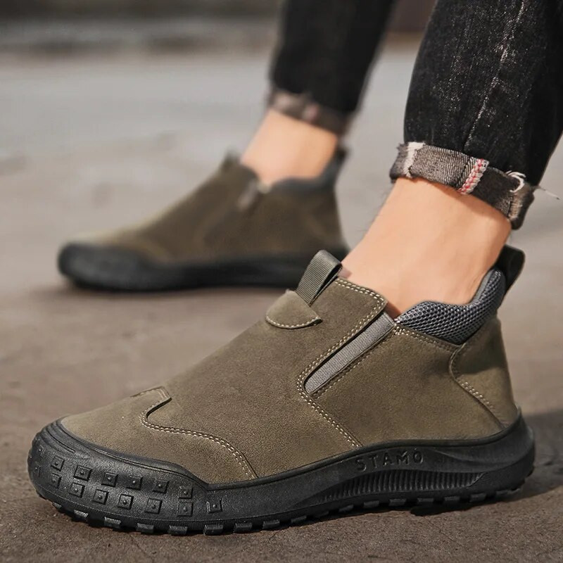 Jesenske zimske čizme, muške, nove protuklizne ležerne radne čizme, niske vanjske, izdržljive planinarske cipele, modne, udobne za putovanja