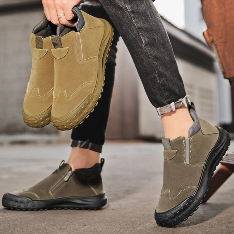 Jesenske zimske čizme, muške, nove protuklizne ležerne radne čizme, niske vanjske, izdržljive planinarske cipele, modne, udobne za putovanja
