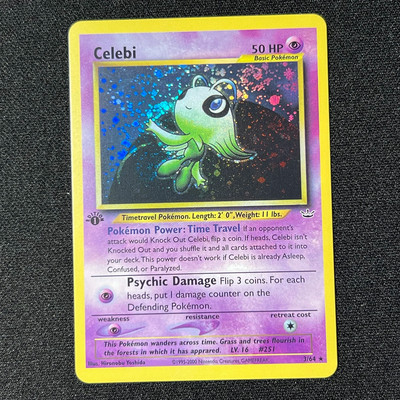 Pokemon Foil Cards Lugia Espeon Ho-oh Mewtwo Shining Gyarados Celebi Raichu 1996 1st Edition Συλλογή παιχνιδιών Κάρτες μεσολάβησης PTCG