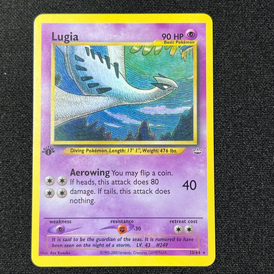 Pokemon Foil Cards Lugia Espeon Ho-oh Mewtwo Shining Gyarados Celebi Raichu 1996 1st Edition Συλλογή παιχνιδιών Κάρτες μεσολάβησης PTCG