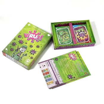 В испанска версия На английски Virus Card Game The Contagioously Virus 2 Card Correct Version Парти игра за забавни семейни игри