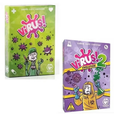 В испанска версия На английски Virus Card Game The Contagioously Virus 2 Card Correct Version Парти игра за забавни семейни игри