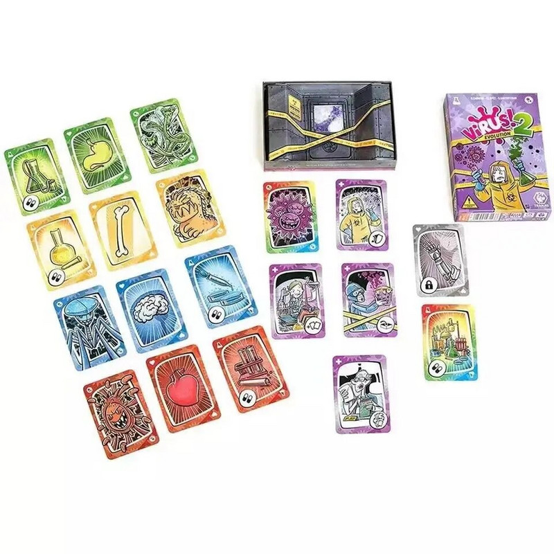 Hispaaniakeelne versioon Ingliskeelne Virus Card Game The Contagiously Virus 2 Card Correct Version Peomäng lõbusaks peremänguks