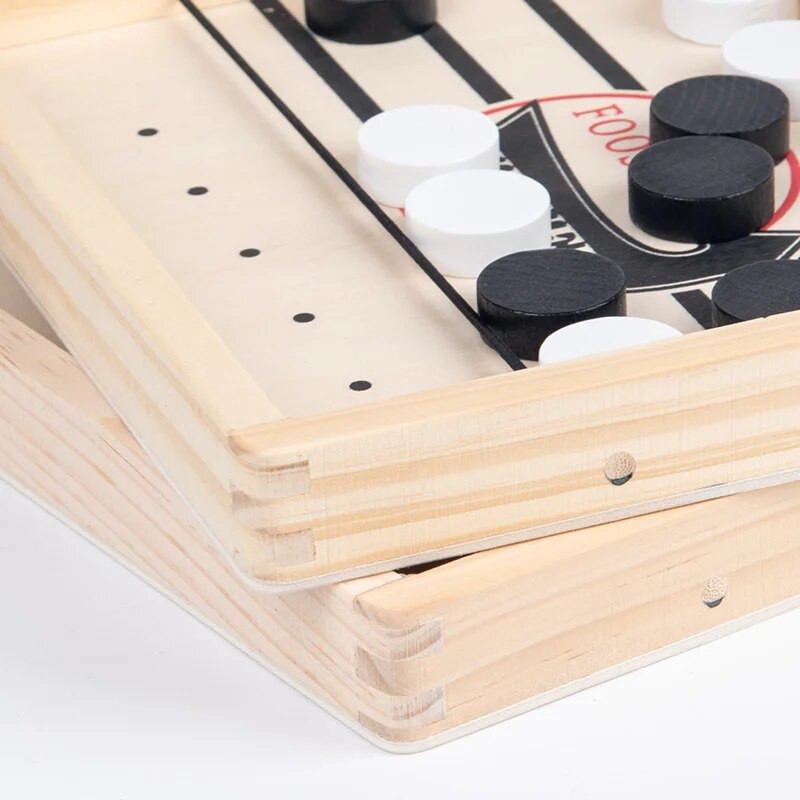 Galda koka atlecošais šahs galda hokeja spēle katapulta interaktīvas vecāku un bērnu rotaļlietas divām ātri atlecošām ripas dēlim