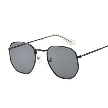 Метални квадратни слънчеви очила Дамски ретро слънчеви очила Женска модна марка Огледални очила Цветни лещи Дизайнерски Gafas De Sol