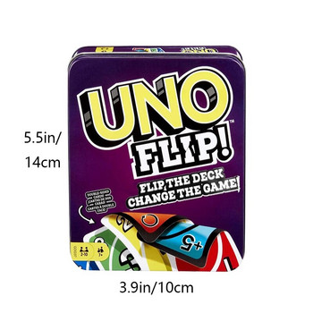 UNO FLIP! Семейна игра на карти, със 112 карти в здрава кутия за съхранение, е чудесен подарък UNO FLIP! семейство