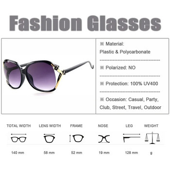 FOENIXSONG Γυναικεία γυαλιά ηλίου μόδας για γυναίκες Μεγάλα γυαλιά ντεγκραντέ με περιτύλιγμα UV400 Vintage γυαλιά Gafas Oculos Lentes