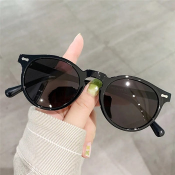 SO&EI ρετρό στρογγυλά γυαλιά ηλίου γυαλιά ηλίου γυναικεία μόδα πριτσίνια διακόσμηση αποχρώσεις UV400 ανδρικά πανκ σκούρα πράσινα γυαλιά ηλίου