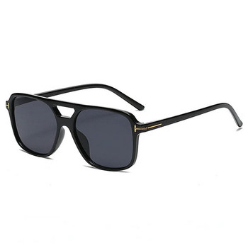 Винтидж квадратни слънчеви очила Дамски ретро маркови огледални слънчеви очила Дамски черни жълти модни бонбонени цветове Oculos De Sol Feminino