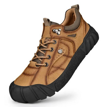 Мъжки обувки за планинарство, нови 2024 г., британски стил, външни противоплъзгащи се удобни дебели подметки, спортни ежедневни обувки, ваканция за пътуване