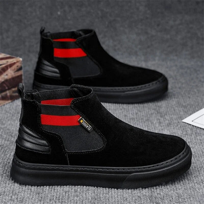 Meeste vintage Chelsea lühikesed saapad 2024, sügisene Briti stiilis mood Kerged libisemisvastased lamedad jalanõud vabaajaspordiks