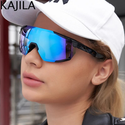 Γυναικεία γυαλιά ηλίου Rimless Sports 2023 Νέα μοντέρνα αντιανεμική ασπίδα ορθογώνια γυαλιά ηλίου για άντρες Εξωτερικά γυαλιά ορεινής ιππασίας