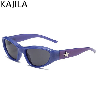 Y2K Star sporta saulesbrilles sievietēm vīriešiem 2023. gada luksusa zīmola Cyber Punk saulesbrilles sievietēm