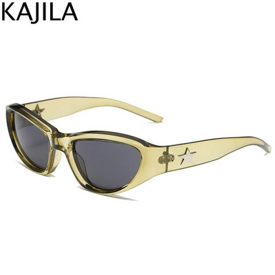 Y2K Star sporta saulesbrilles sievietēm vīriešiem 2023. gada luksusa zīmola Cyber Punk saulesbrilles sievietēm