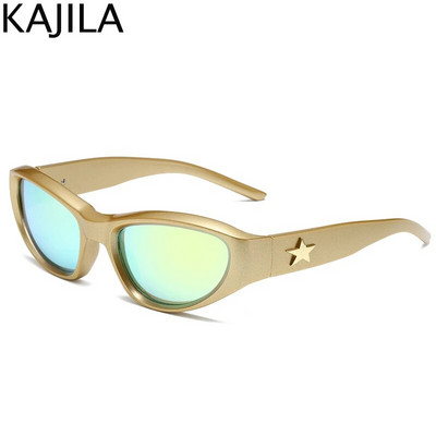 Y2K Star sporta saulesbrilles sievietēm vīriešiem 2023. gada luksusa zīmola Cyber Punk saulesbrilles sievietēm