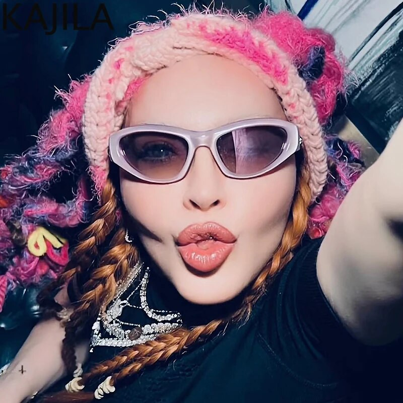 Y2K Star sporta saulesbrilles sievietēm vīriešiem 2023. gada luksusa zīmola Cyber Punk saulesbrilles sievietēm