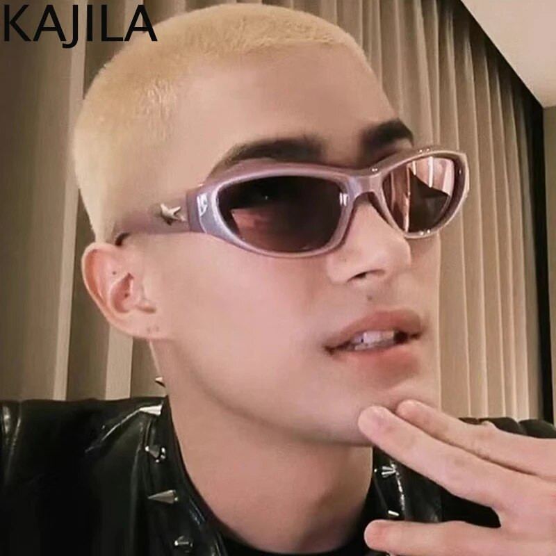 Y2K Star sporta saulesbrilles sievietēm vīriešiem 2023. gada luksusa zīmola Cyber Punk saulesbrilles sievietēm