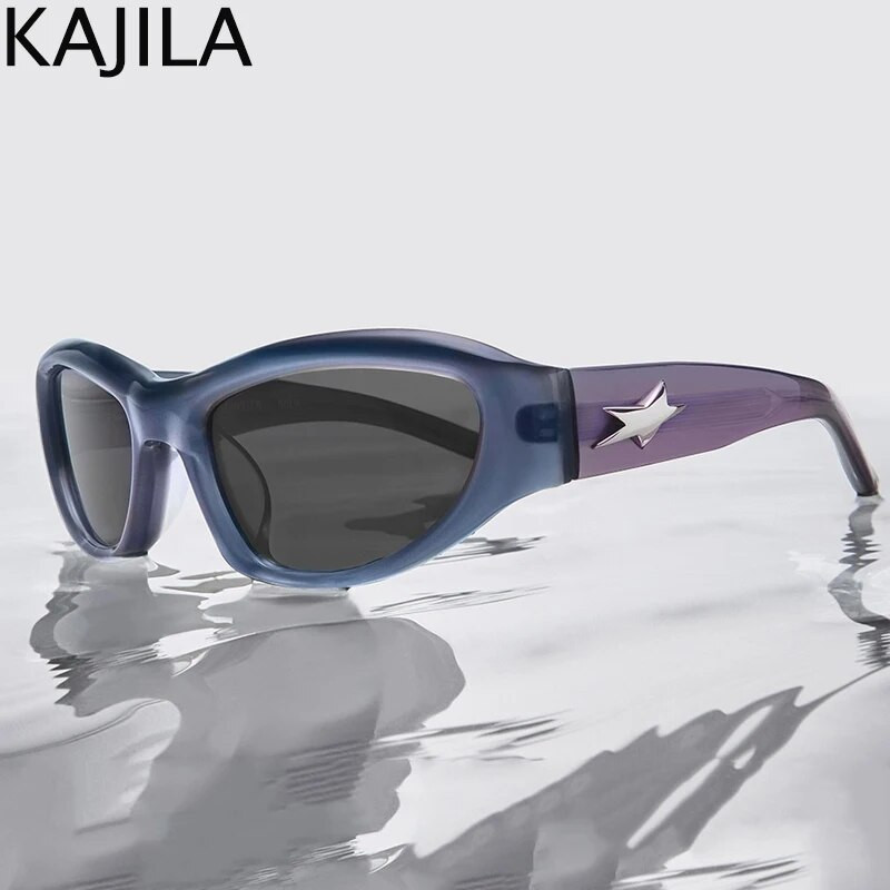 Y2K Star sporta saulesbrilles sievietēm vīriešiem 2023. gada luksusa zīmola Cyber Punk saulesbrilles sievietēm