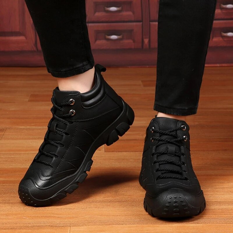 Talvised puuvillased kingad Meeste välisspordiks vaba aja töösaapad, paksendatud isolatsiooniga Paksu tallaga lumemägironimisjalatsid