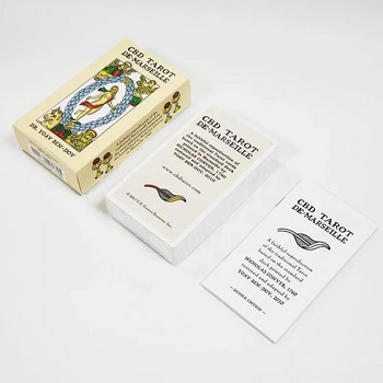Νέα CBD Tarot De Marseille Card Tarot Deck Oracle Μέγεθος 12*7cm Κάρτα Ταρώ με εγχειρίδιο χαρτί Επιτραπέζιο παιχνίδι καρτών για ενήλικες