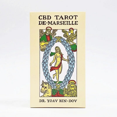 Νέα CBD Tarot De Marseille Card Tarot Deck Oracle Μέγεθος 12*7cm Κάρτα Ταρώ με εγχειρίδιο χαρτί Επιτραπέζιο παιχνίδι καρτών για ενήλικες