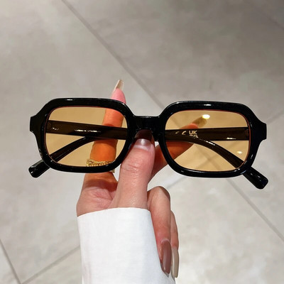 KAMPT Vintage ορθογώνια γυαλιά ηλίου Γυναικεία μοντέρνα ρετρό καραμέλες χρωματικές αποχρώσεις Γυαλιά γυαλιά μόδας πολυτελές εμπορικό σήμα UV400 γυαλιά ηλίου