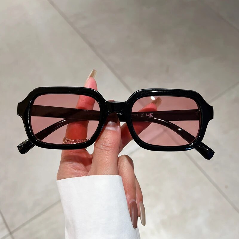 KAMPT Vintage ορθογώνια γυαλιά ηλίου Γυναικεία μοντέρνα ρετρό καραμέλες χρωματικές αποχρώσεις Γυαλιά γυαλιά μόδας πολυτελές εμπορικό σήμα UV400 γυαλιά ηλίου