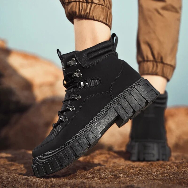 Meeste talvesaapad 2023 Kvaliteetsed Briti stiilis meeste saapad libisemiskindlad paksu tallaga matkasaapad Stiilsed kõrge ülaosaga kõrbesaapad