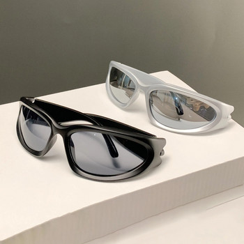 KAMMPT Y2k Слънчеви очила за мъже, жени 2022 г. Модни ретро огледални очила с очила Марков дизайн Steampunk UV400 Слънчеви очила Очила