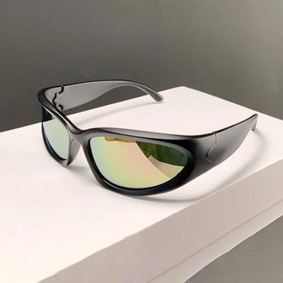 KAMMPT Y2k saulesbrilles vīriešiem sievietēm 2022. gada modes vintage spoguļbrilles zīmola dizains Steampunk UV400 saulesbrilles