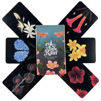 A Little Rain A 50 Card Botanical Oracle Tarot English Visions Divination Edition Deck Borad Παίζοντας παιχνίδια