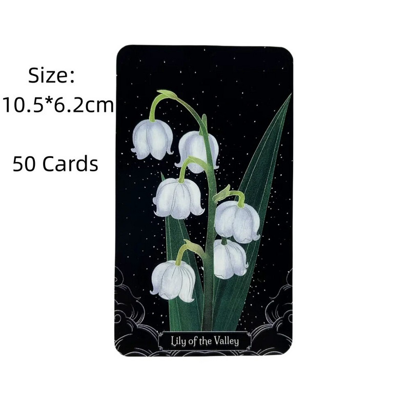 Mazs lietus 50 kāršu botāniskais orākuls Tarot angļu vīzijas zīlēšanas izdevums klāja Borad spēles