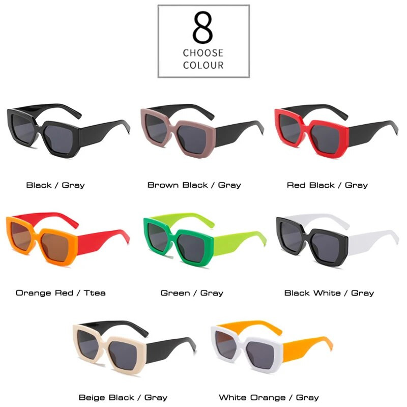 SO&EI Retro lielizmēra kaķu acu sieviešu saulesbrilles Modes zīmola dizainers platas kājas briļļu ēnas UV400 vīriešu krāsainas saulesbrilles