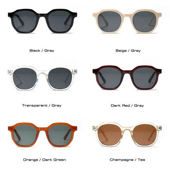 SO&EI Модни квадратни дамски слънчеви очила Vintage Glasses Frame Trending Clear Tea Beige Eyewear Men Shades UV400 Sun Glasses