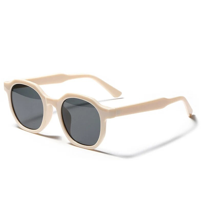 SO&EI Модни квадратни дамски слънчеви очила Vintage Glasses Frame Trending Clear Tea Beige Eyewear Men Shades UV400 Sun Glasses