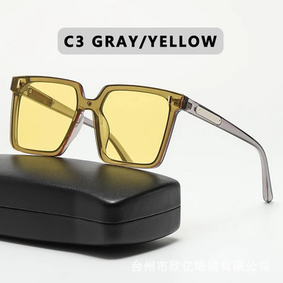 Liela izmēra polaroīda žalūzijas saulesbrilles vīriešiem modes kvadrātveida saulesbrilles retro retro stila brilles sievietēm sievietēm Lentes De Sol