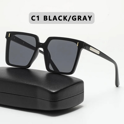 Liela izmēra polaroīda žalūzijas saulesbrilles vīriešiem modes kvadrātveida saulesbrilles retro retro stila brilles sievietēm sievietēm Lentes De Sol