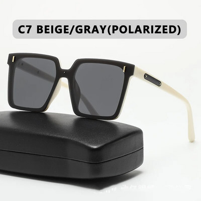 Liela izmēra polaroīda žalūzijas saulesbrilles vīriešiem modes kvadrātveida saulesbrilles retro retro stila brilles sievietēm sievietēm Lentes De Sol