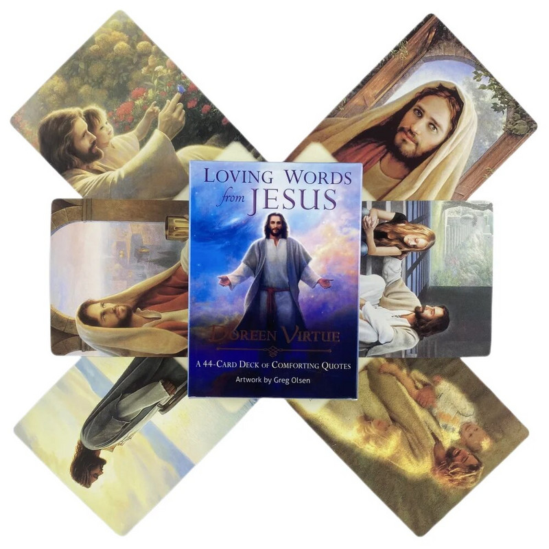 Loving Words From Jesus Oracle Cards A 44 Tarot English Visions Divination Edition Špil Borad Igranje igara