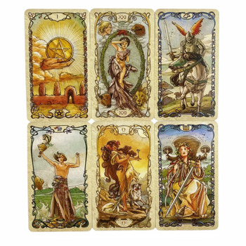Tarot Mucha Cards A 78 Oracle English Visions Divination Edition Borad Παίζοντας Παιχνίδια