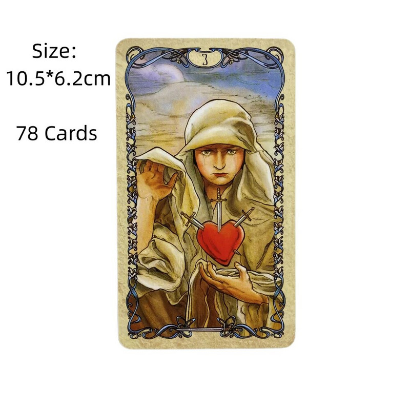 Tarot Mucha Cards 78 Oracle English Visions Divination Edition Borad spēļu spēles