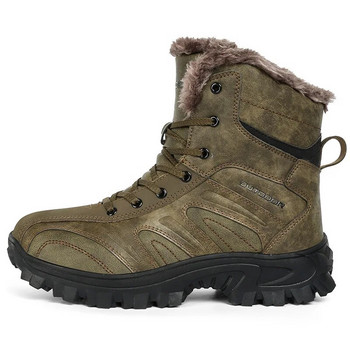 Ανδρικές μπότες ορειβασίας Νέα αθλητικά παπούτσια ορειβασίας αναψυχής σε εξωτερικούς χώρους Χειμερινά ψηλά παπούτσια βελούδινα ζεστά βαμβακερά παπούτσια αντιολισθητικά Ταξίδι
