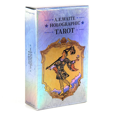 Waite Holografikus Tarot Szivárvány Kártyák Pakli Flash kártya Jóslás Jóslás Oracle családi szabadidős játék PDF Útmutatóval