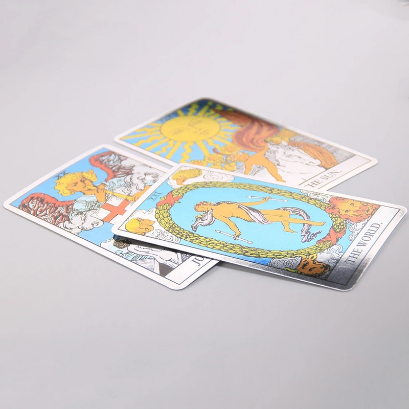 Waite Holografski tarot Dugine karte Špil Flash kartica Proricanje sudbine Proricanje Oracle Obiteljska igra za slobodno vrijeme s PDF vodičem